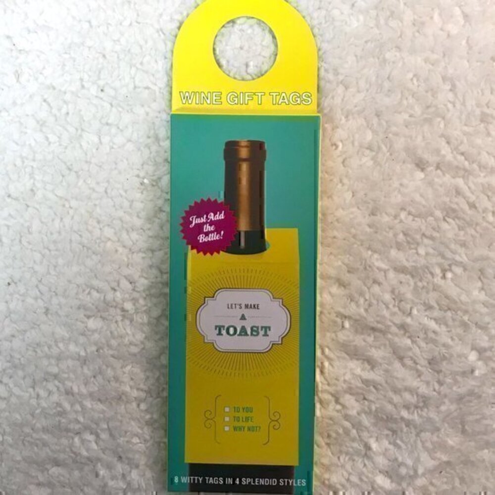 Knock Knock " Let's Make a Toast" Wine Gift Tags
